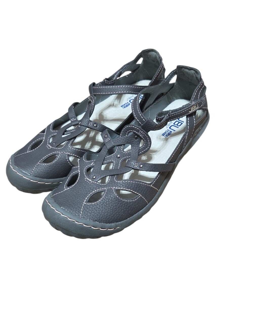 JBU By Jambu Sydney Grey Closed Toe Sandals Womens Size 8.5 Outdoor Hiking